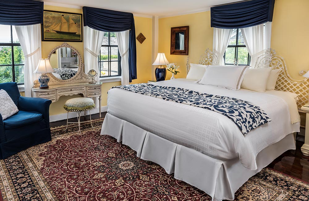 The Doris Duke Guest Room at our Newport RI Bed and Breakfast - a great place to relax after enjoying all the best things to do in Newport, RI